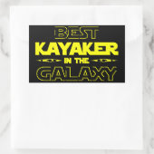 Sticker Rectangulaire Meilleur Kayaker Dans La Galaxie (Sac)