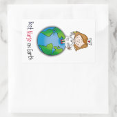 Sticker Rectangulaire Meilleure infirmière sur Terre - Journée des infir (Sac)