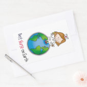 Sticker Rectangulaire Meilleure infirmière sur Terre - Journée des infir (Enveloppe)