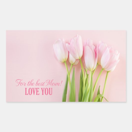 Sticker Rectangulaire Meilleure maman (Devant)