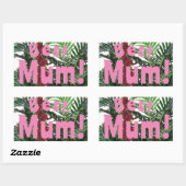 Sticker Rectangulaire Meilleure maman ! (Feuille)
