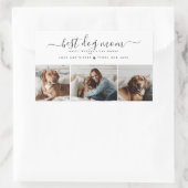 Sticker Rectangulaire Meilleure maman de chien : photo de chien personna (Sac)