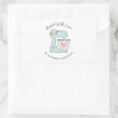 Sticker Rectangulaire Mélange De Gâteau Cuisiné Avec Baguette Rectangula (Sac)