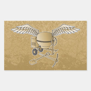 Sticker Rectangulaire Mélangeur en béton beige