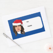 STICKER RECTANGULAIRE MELANIA TRUMP (Enveloppe)