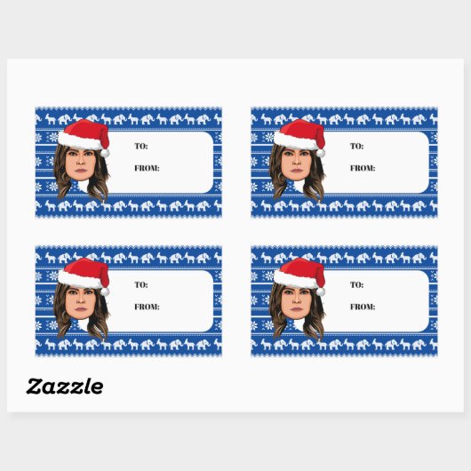 STICKER RECTANGULAIRE MELANIA TRUMP (Feuille)
