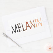 Sticker Rectangulaire MELANIN Nuances de noir (Enveloppe)