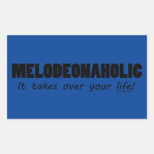 Sticker rectangulaire Meldéonaholic (Devant)