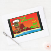Sticker Rectangulaire Mele Kalikimaka de Tiki Claus (Enveloppe)