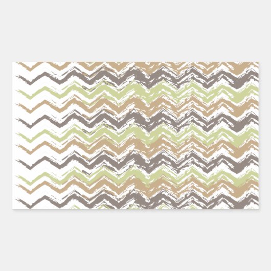 Sticker Rectangulaire Melon Brandy Scribble ZigZag Motif (Devant)