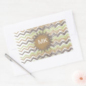 Sticker Rectangulaire Melon Brandy Scribble ZigZag Motif (Enveloppe)