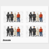 Sticker Rectangulaire Même Costume Différent (Feuille)