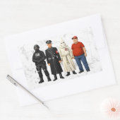 Sticker Rectangulaire Même Costume Différent (Enveloppe)