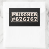 Sticker Rectangulaire Mème du Prisonnier 67 (Sac)