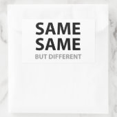 Sticker Rectangulaire MÊME, mais différent (Sac)