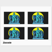 Sticker Rectangulaire Mémorial de Lincoln (Feuille)