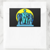 Sticker Rectangulaire Mémorial de Lincoln (Sac)