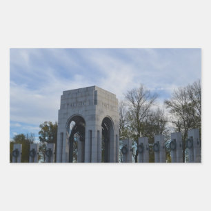 Sticker Rectangulaire Mémorial des 2ÈME GUERRE MONDIALE du Pacifique
