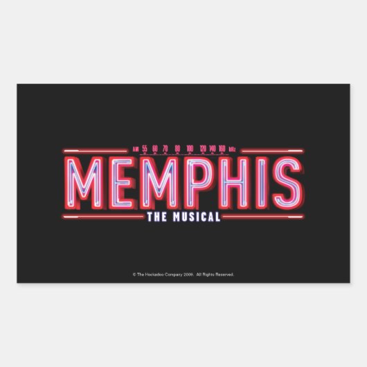 Sticker Rectangulaire MEMPHIS - Le logo musical (Devant)