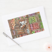 Sticker Rectangulaire Meow au marché (Enveloppe)