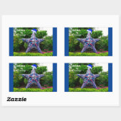 Sticker Rectangulaire Mer et salutations de Sunny Florida Noël (Feuille)