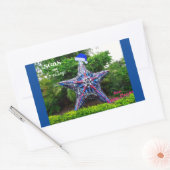 Sticker Rectangulaire Mer et salutations de Sunny Florida Noël (Enveloppe)