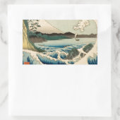 Sticker Rectangulaire Mer japonaise de Satta Hiroshige Art (Sac)