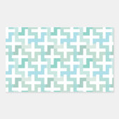 Sticker Rectangulaire Mer vert géométrique (Devant)