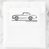 Sticker Rectangulaire Mercedes SL Pagoda Hardtop (Sac)