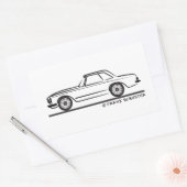 Sticker Rectangulaire Mercedes SL Pagoda Hardtop (Enveloppe)