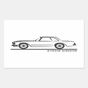 Sticker Rectangulaire Mercedes SL Pagoda Hardtop