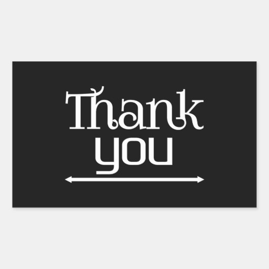 Sticker Rectangulaire Merci  (Devant)