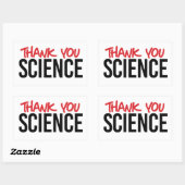 Sticker Rectangulaire Merci (Feuille)