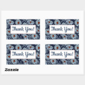 Sticker Rectangulaire Merci (Feuille)