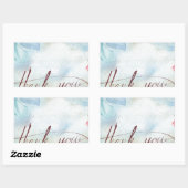 Sticker Rectangulaire merci (Feuille)