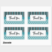 Sticker Rectangulaire Merci (Feuille)