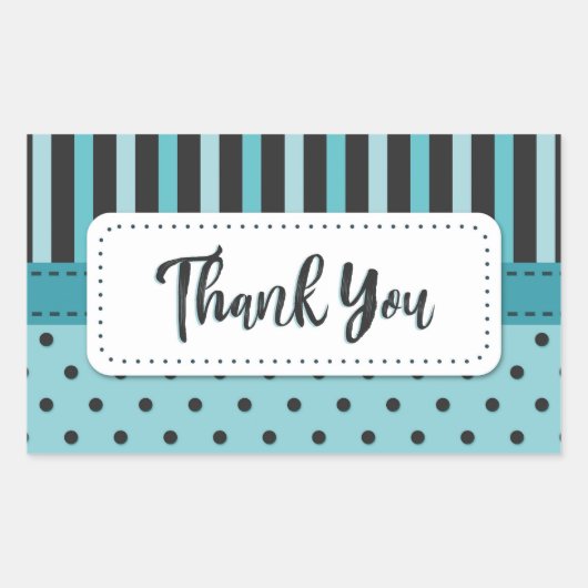 Sticker Rectangulaire Merci (Devant)