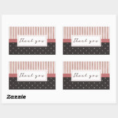 Sticker Rectangulaire Merci (Feuille)
