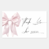 Sticker Rectangulaire Merci à mâchoire rose souple rectangulaire (Devant)