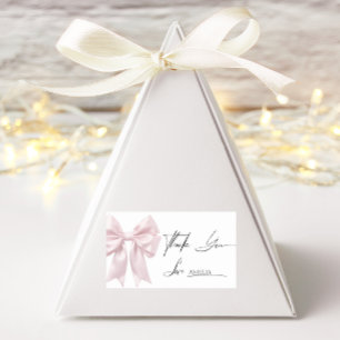 Sticker Rectangulaire Merci à mâchoire rose souple rectangulaire