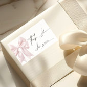 Sticker Rectangulaire Merci à mâchoire rose souple rectangulaire