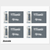 Sticker Rectangulaire Merci accro à la couture (Feuille)