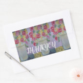 STICKER RECTANGULAIRE MERCI AUX BÂTIMENTS DE L'ARTISTE PAULA REILLY. (Enveloppe)