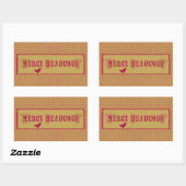 Sticker Rectangulaire Merci Beaucoup Distressed Bird Art (Feuille)
