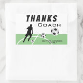 Sticker Rectangulaire Merci Coach Soccer Player Merci (Sac)