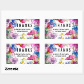 Sticker Rectangulaire Merci 🌻 💗 collection Meadow Blooms 🌹 (Feuille)