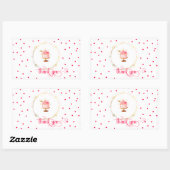 Sticker Rectangulaire Merci Cupcake (Feuille)
