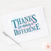 Sticker Rectangulaire Merci d'avoir fait une différence (Enveloppe)