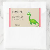Sticker Rectangulaire Merci de dinosaure préhistorique (Sac)