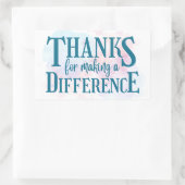 Sticker Rectangulaire Merci de faire une différence (Sac)